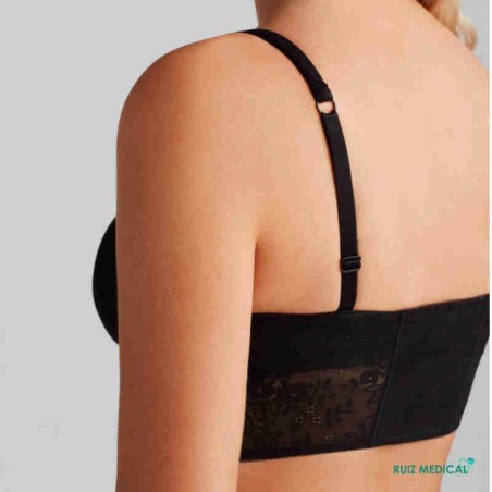 Bandeau Amber Top par Amoena - Coloris Noir - De Dos Bandeau Amber Top par Amoena - Coloris Noir - De Dos