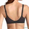 Soutien-gorge pour prothèse mammaire Fleur par Anita Care - Coloris Noir - Vue de dos - Zoom