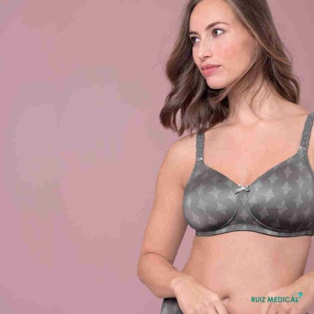 Soutien-gorge pour prothèse mammaire Mila par Anita Care - Coloris Gris Titane - Profil Soutien-gorge pour prothèse mammaire Mila par Anita Care - Coloris Gris Titane - Profil