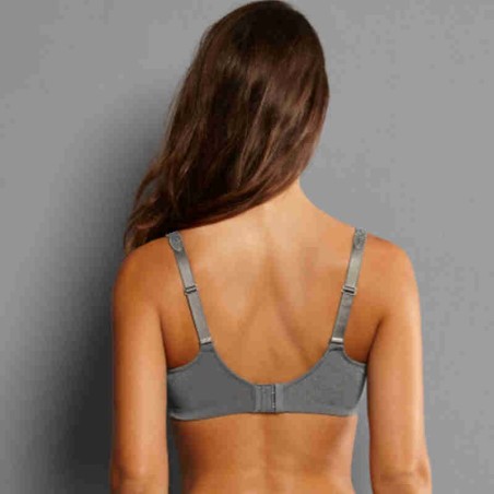 Soutien-gorge pour prothèse mammaire Mila par Anita Care - Coloris Gris Titane - Dos Soutien-gorge pour prothèse mammaire Mila par Anita Care - Coloris Gris Titane - Dos