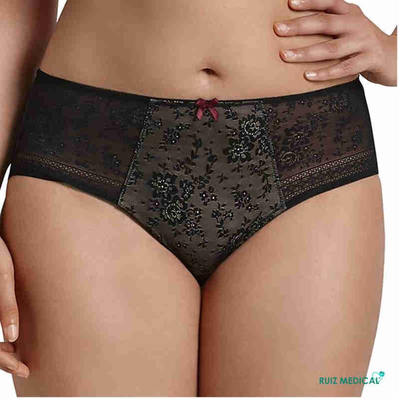 Culotte Fleur par Anita Care - Vue de face - Coloris Noir