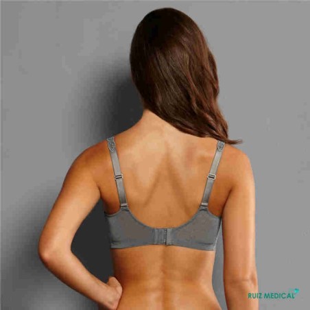 Soutien-gorge pour prothèse mammaire Mila Dentelles par Anita Care - Coloris Gris Titane - Dos Soutien-gorge pour prothèse mammaire Mila Dentelles par Anita Care - Coloris Gris Titane - Dos
