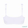 Soutien-gorge pour prothèse mammaire Fleur sans armatures par Amoena - Coloris Blanc - Vue de dos - Seul