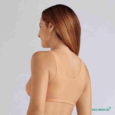 Soutien-gorge pour prothèse mammaire Frances sans armatures par Amoena - Coloris Peau - Vue de dos Soutien-gorge pour prothèse mammaire Frances sans armatures par Amoena - Coloris Peau - Vue de dos