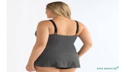 Robe de bain pour prothèse mammaire Ayon Sarong par Amoena - Vue de dos
