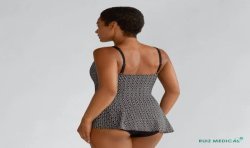 Robe de bain pour prothèse mammaire Ayon Sarong par Amoena - Vue de dos 2
