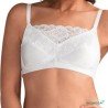 Soutien-gorge pour prothèse mammaire Isabel sans armatures par Amoena - Coloris Blanc - Face