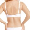 Soutien-gorge pour prothèse mammaire Karolina sans armatures par Amoena - Coloris Blanc/Sable - Vue de dos