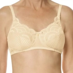 Soutien-gorge pour prothèse mammaire Karolina sans armatures par Amoena - Coloris Sable - Vue de face