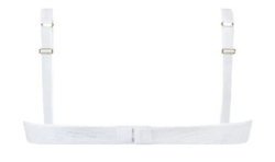 Soutien-gorge pour prothèse mammaire Karolina paddé sans armatures par Amoena - Coloris Blanc/Sable - Vue de dos - Seul