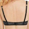 Soutien-gorge pour prothèse mammaire Karolina avec armatures par Amoena - Coloris Noir/Sable - Vue de dos