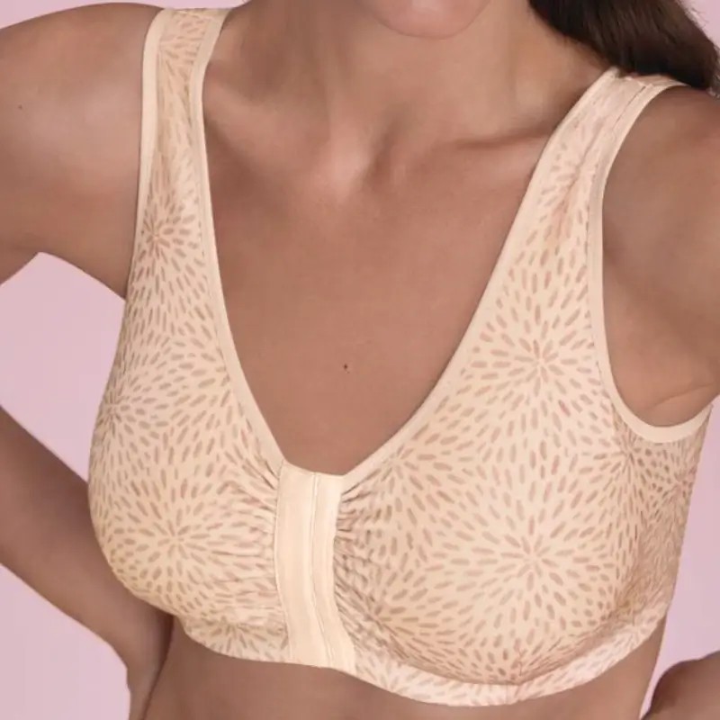 Soutien-gorge post-opératoire Hazel par Anita Care - Coloris Rose Pastel - Vue plongeante de face Soutien-gorge post-opératoire Hazel par Anita Care - Coloris Rose Pastel - Vue plongeante de face