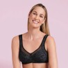 Soutien-gorge pour prothèse mammaire Clara Art par Anita Care - Coloris Noir - Vue de face avec fond rose