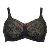 Soutien-gorge pour prothèse mammaire Fleur par Anita Care - Coloris Noir - Vue de face seul