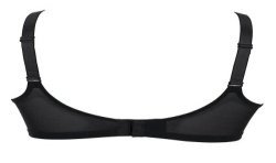Soutien-gorge pour prothèse mammaire Fleur par Anita Care - Coloris Noir - Vue de dos seul