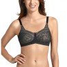 Soutien-gorge pour prothèse mammaire Fleur par Anita Care - Coloris Noir - Vue de face