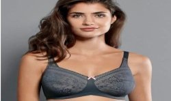 Soutien-gorge pour prothèse mammaire Fleur par Anita Care - Coloris Anthracite - Vue de face