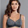 Soutien-gorge pour prothèse mammaire Fleur par Anita Care - Coloris Anthracite - Vue de face