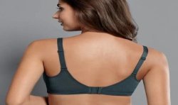 Soutien-gorge pour prothèse mammaire Fleur par Anita Care - Coloris Anthracite - Vue de dos