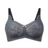 Soutien-gorge pour prothèse mammaire Fleur par Anita Care - Coloris Anthracite - Vue de face seul