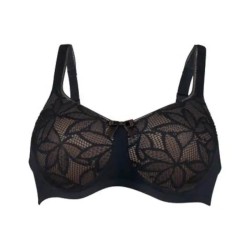 Soutien-gorge paddé Selena pour prothèse par Anita Care - Coloris Noir - Vue de face seul