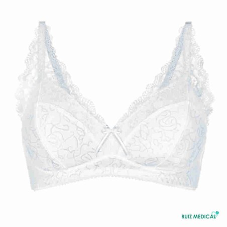 Soutien-gorge pour prothèse mammaire Amanda SB Bustier par Amoena - Coloris Blanc - Seul Face Soutien-gorge pour prothèse mammaire Amanda SB Bustier par Amoena - Coloris Blanc - Seul Face