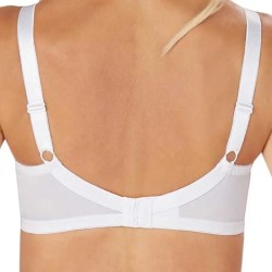 Soutien-gorge Nancy sans armatures par Amoena - Vue de dos - Coloris Blanc
