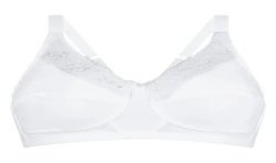 Soutien-gorge Nancy sans armatures par Amoena - Vue de face seul - Coloris Blanc