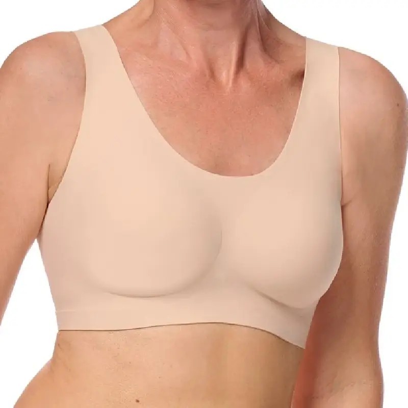 Soutien-gorge Linda sans armatures par Amoena - Coloris Sable - Vue de face