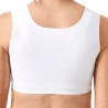 Soutien-gorge Lymph Flow sans armatures par Amoena - Coloris Blanc - Vue de dos