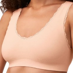 Soutien-gorge Kitty sans armatures par Amoena - Vue de face - Coloris Blush