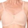 Soutien-gorge Lara paddé sans armatures par Amoena - Coloris Sable - Vue de face