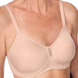 Soutien-gorge Lara paddé sans armatures par Amoena - Coloris Sable - Vue de trois-quart