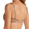 Soutien-gorge Lara satin paddé sans armatures par Amoena - Coloris Sable - Vue de dos