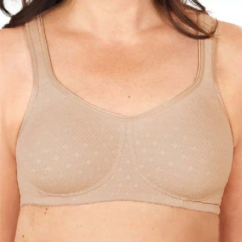 Soutien-gorge Tiana sans armatures par Amoena - Coloris Sable - Vue de face