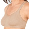 Soutien-gorge Tiana sans armatures par Amoena - Coloris Sable - Vue de 3/4