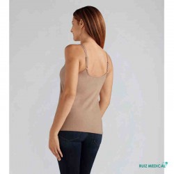 Top Valletta Amoena pour prothèse mammaire - Coloris Peau -  Modèle de dos
