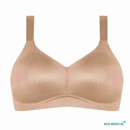 Soutien-gorge pour prothèse mammaire Magdalena sans armatures par Amoena - Coloris Peau - Face Seul Soutien-gorge pour prothèse mammaire Magdalena sans armatures par Amoena - Coloris Peau - Face Seul