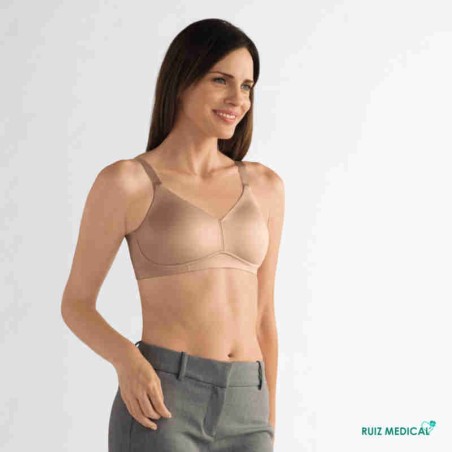 Soutien-gorge pour prothèse mammaire Magdalena sans armatures par Amoena - Coloris Peau - Complet Soutien-gorge pour prothèse mammaire Magdalena sans armatures par Amoena - Coloris Peau - Complet
