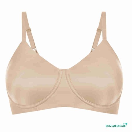 Soutien-gorge pour prothèse mammaire Magdalena sans armatures paddé par Amoena - Coloris Peau - Face seul Soutien-gorge pour prothèse mammaire Magdalena sans armatures paddé par Amoena - Coloris Peau - Face seul