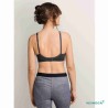 Soutien-gorge pour prothèse mammaire Mara sans armatures paddé par Amoena - Coloris Gris foncé - Dos debout Soutien-gorge pour prothèse mammaire Mara sans armatures paddé par Amoena - Coloris Gris foncé - Dos debout