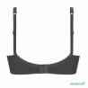 Soutien-gorge pour prothèse mammaire Mara sans armatures paddé par Amoena - Coloris Gris foncé - Dos seul Soutien-gorge pour prothèse mammaire Mara sans armatures paddé par Amoena - Coloris Gris foncé - Dos seul