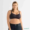 Soutien-gorge pour prothèse mammaire Mara sans armatures paddé par Amoena - Coloris Gris foncé - Face Soutien-gorge pour prothèse mammaire Mara sans armatures paddé par Amoena - Coloris Gris foncé - Face