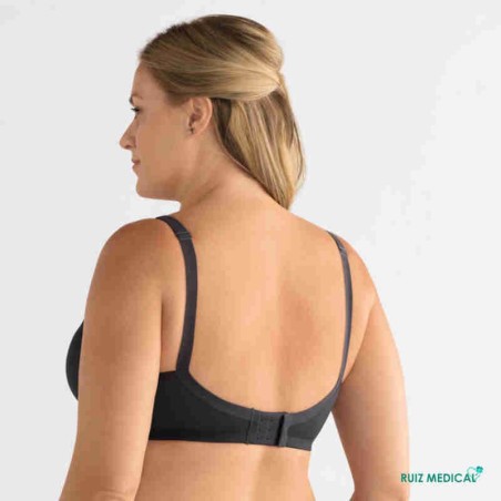 Soutien-gorge pour prothèse mammaire Mara sans armatures paddé par Amoena - Coloris Gris foncé - Dos Soutien-gorge pour prothèse mammaire Mara sans armatures paddé par Amoena - Coloris Gris foncé - Dos