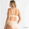 Soutien-gorge pour prothèse mammaire Aurelie sans armatures par Amoena- Coloris Ivoire - Debout dos Soutien-gorge pour prothèse mammaire Aurelie sans armatures par Amoena- Coloris Ivoire - Debout dos