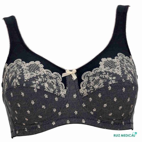 Soutien-gorge pour prothèse mammaire Versailles par Anita Care - Coloris Noir - Zoom Face Soutien-gorge pour prothèse mammaire Versailles par Anita Care - Coloris Noir - Zoom Face