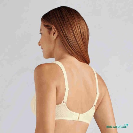 Soutien-gorge pour prothèse mammaire Mona sans armatures par Amoena - Coloris Champagne - Dos Soutien-gorge pour prothèse mammaire Mona sans armatures par Amoena - Coloris Champagne - Dos