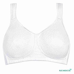 Soutien-gorge pour prothèse mammaire Mona sans armatures par Amoena - Coloris Blanc - Seul Face