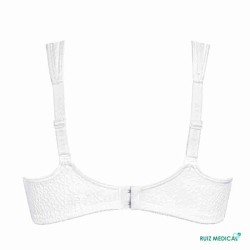 Soutien-gorge pour prothèse mammaire Mona sans armatures par Amoena - Coloris Blanc - Seul Dos