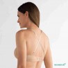 Soutien-gorge pour prothèse mammaire Barbara avec armatures paddé par Amoena - Bretelles croisées - Vue de dos